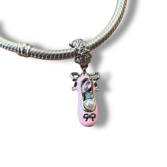 Pointe Shoe Balletcore S925 Sterling Silver Pandora Moments Compatible Charm - Picture 6 of 11